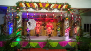 Ayyappa kalyan decoration halfcrystal mandapam